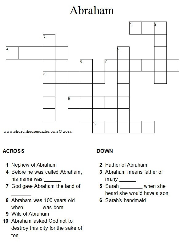 Abraham crossword puzzle