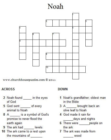 Noah crossword puzzle