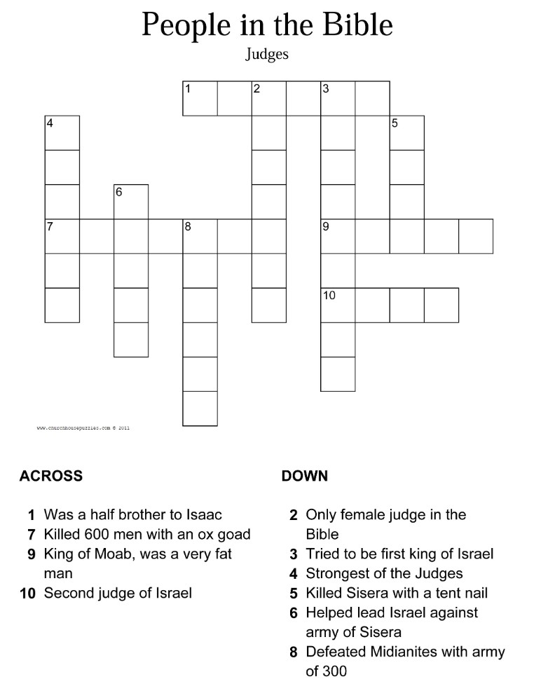 Judges Crossword Puzzle